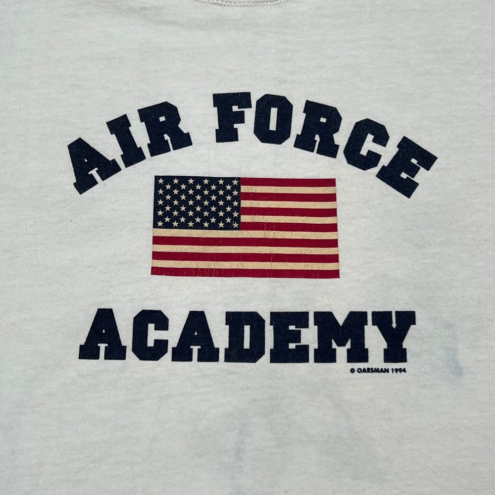 Vintage 1994 Air Force Academy T-Shirt Oarsman White Large USA Single Stitch - Picture 4 of 10